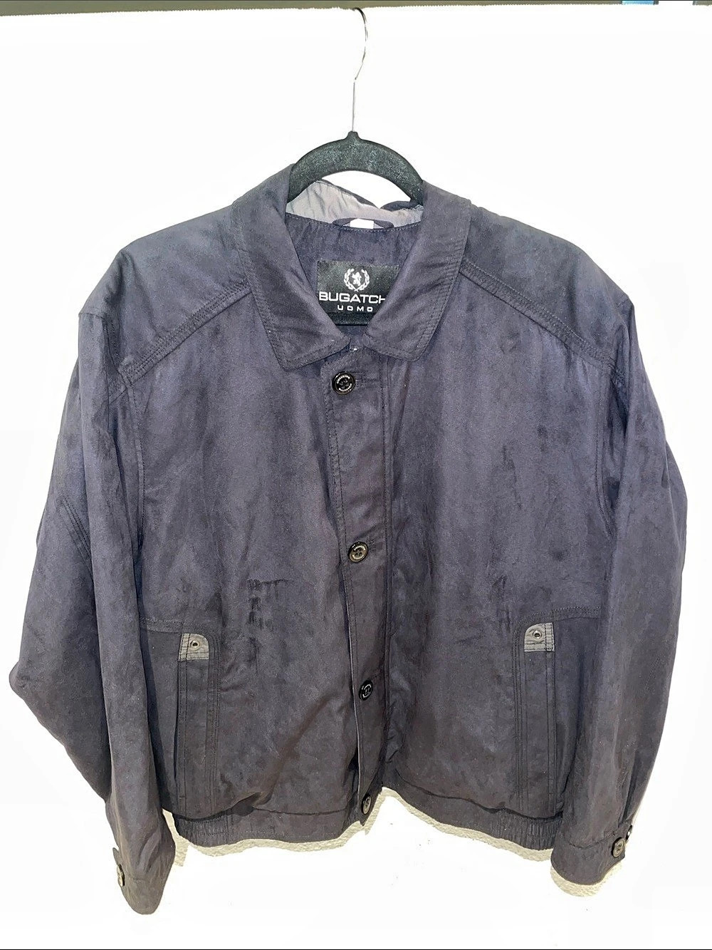Bugatchi Uomo Lightweight Plaid Jacket in Blue Like New Men’s Size L